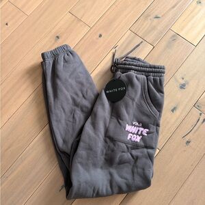 White fox sweatpants size extra small